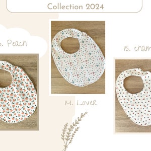 Baby bib in cotton and bamboo sponge / Baby meal accessory / 2024 Collection image 6