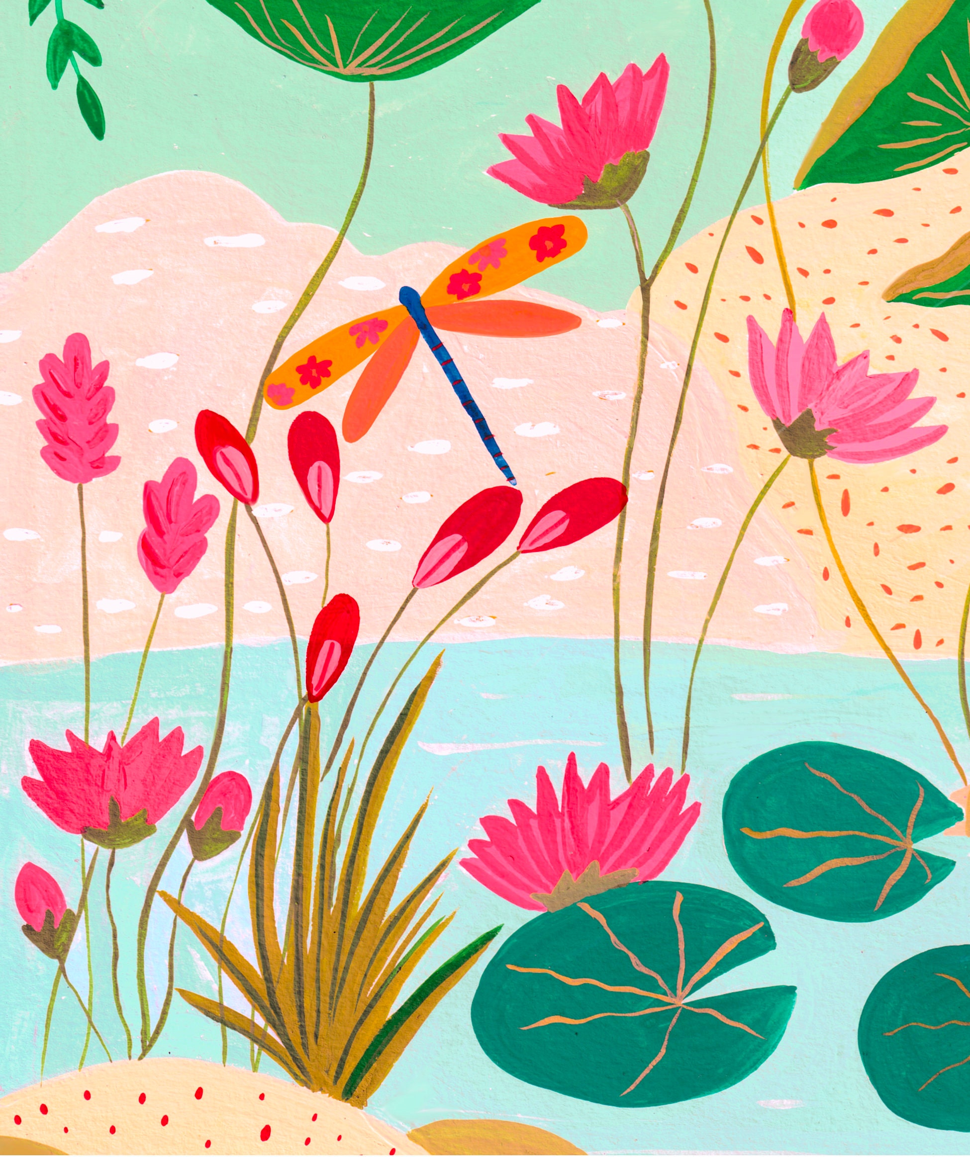 Colorful Wall Art Nursery Print Dragonfly Art Print Jungle | Etsy