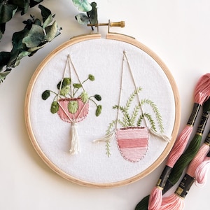 刺繍キット、植物の女性へのギフト、初心者向け手刺繍キット、ステッチガイド、DIY刺繍、DIYホームデコレーション、お母さんへのクリスマスプレゼント、