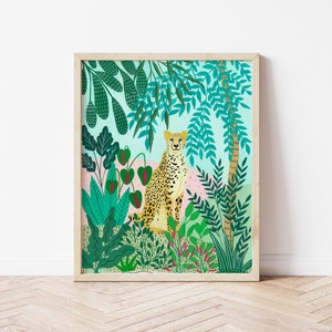 Cheetah art print, cheetah art, nursery art print, for kids, for children, Christmas gift for baby, for new mom, for gardener, for mother