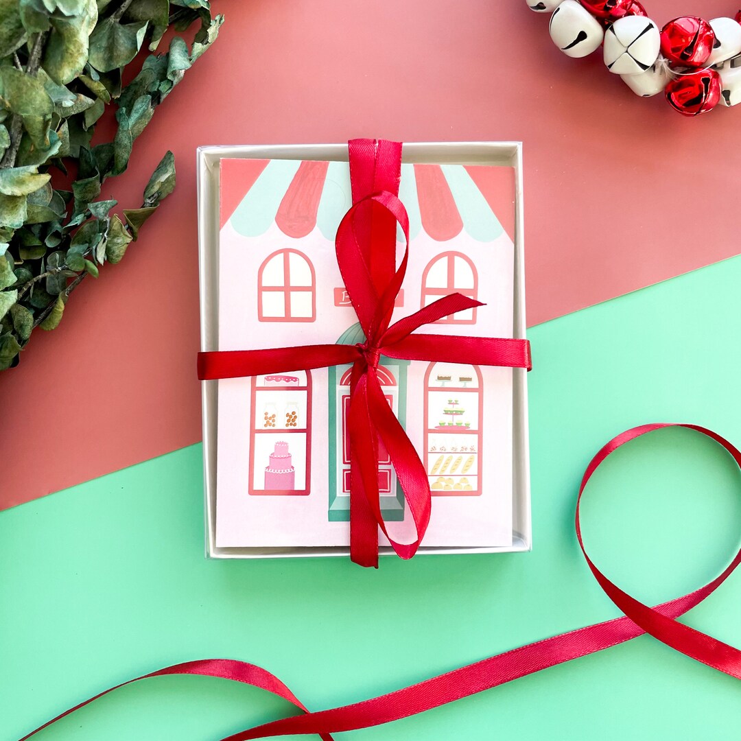 Assorted Holiday Cards, Pack of 6 Illustrated Cards, Colorful Christmas