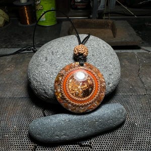 Orgonite Pendant second chakra (tensor ring sacred & empowerment cubit)