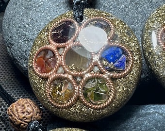 Orgonite Pendant 7 ckr  (sacred cubit)