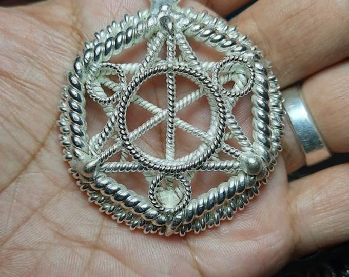 Metatron Cube Tensor Ring Generator Pendant silver Plating - Etsy