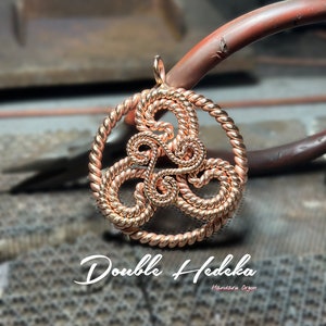 Tensor Ring Double Heddeka Pendant (sacred & Lost cubit)