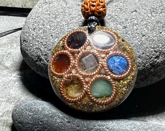 Orgonite Pendant 7 ckr  (sacred cubit)