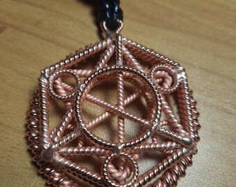 Metatron Cube Tensor Ring Generator Pendant silver Plating | Etsy