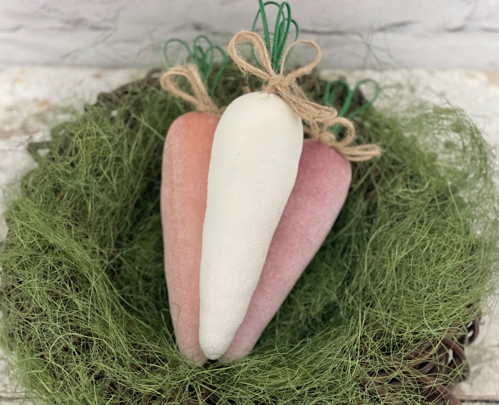 Pastel Easter Decor Velvet Carrot Pastel Carrots Etsy