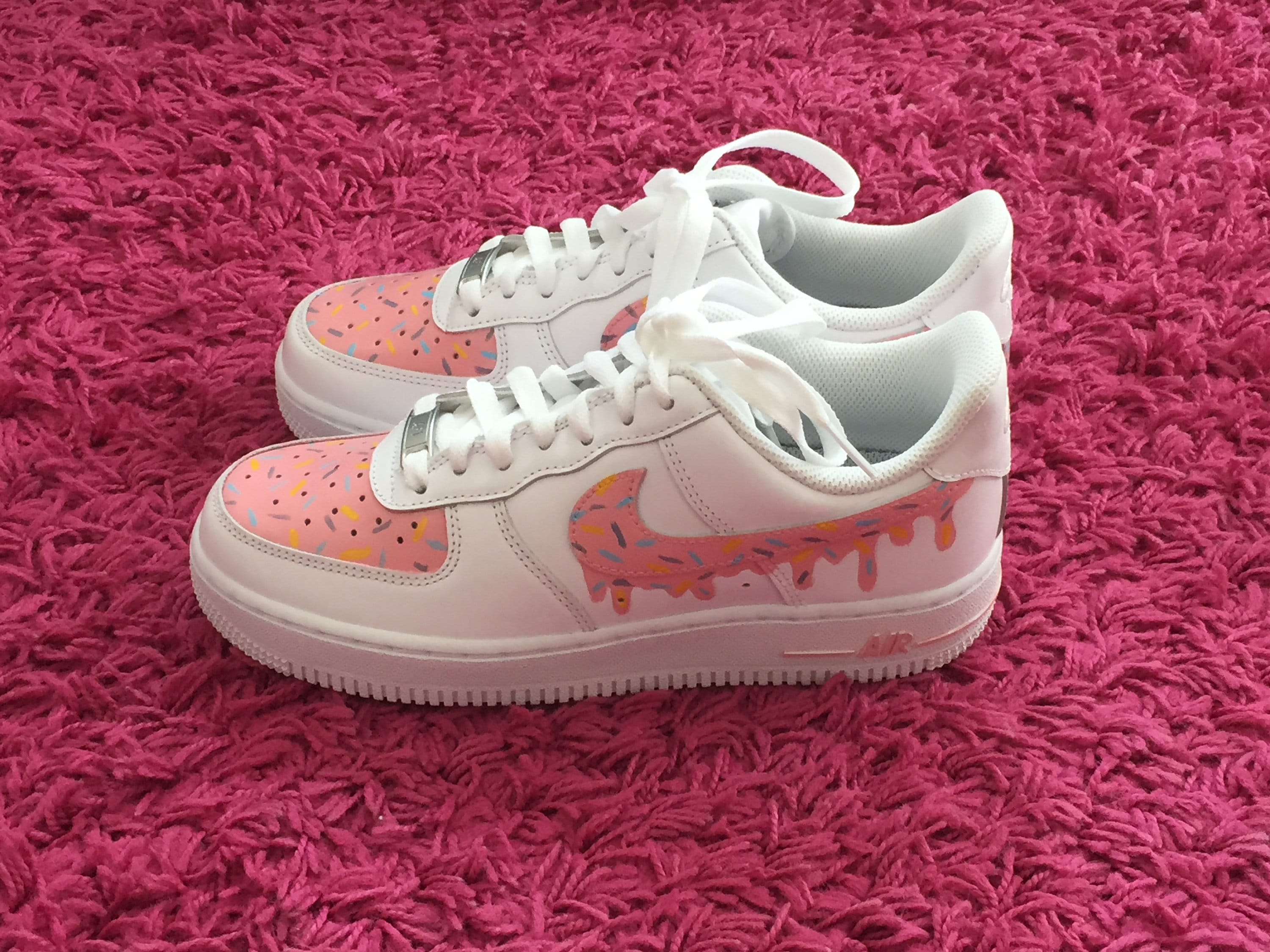 Pink Frosting Sprinkle Donut Nike Air Force 1's – B Street Shoes