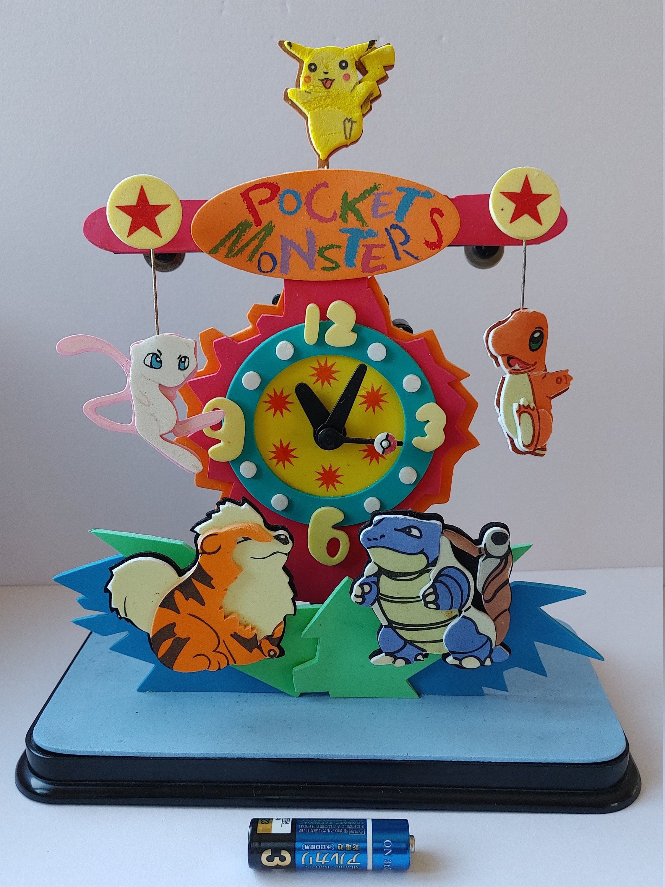 Pokemon Pendulum Clock Table Clock Vintage Ultra Rare Japanese Nintendo