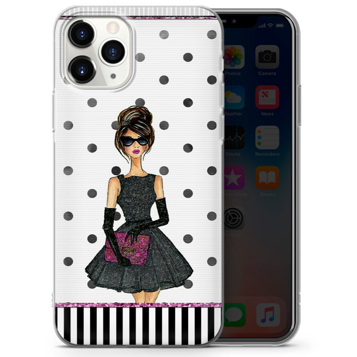 Fashion Phone Case Mode Girl Woman Dots Style Soft Gel Cover Etsy