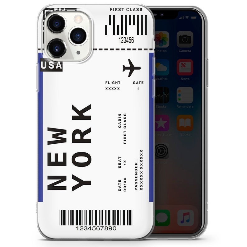 Flight ticket Plane phone case soft gel cover for all iPhone 7 Etsy