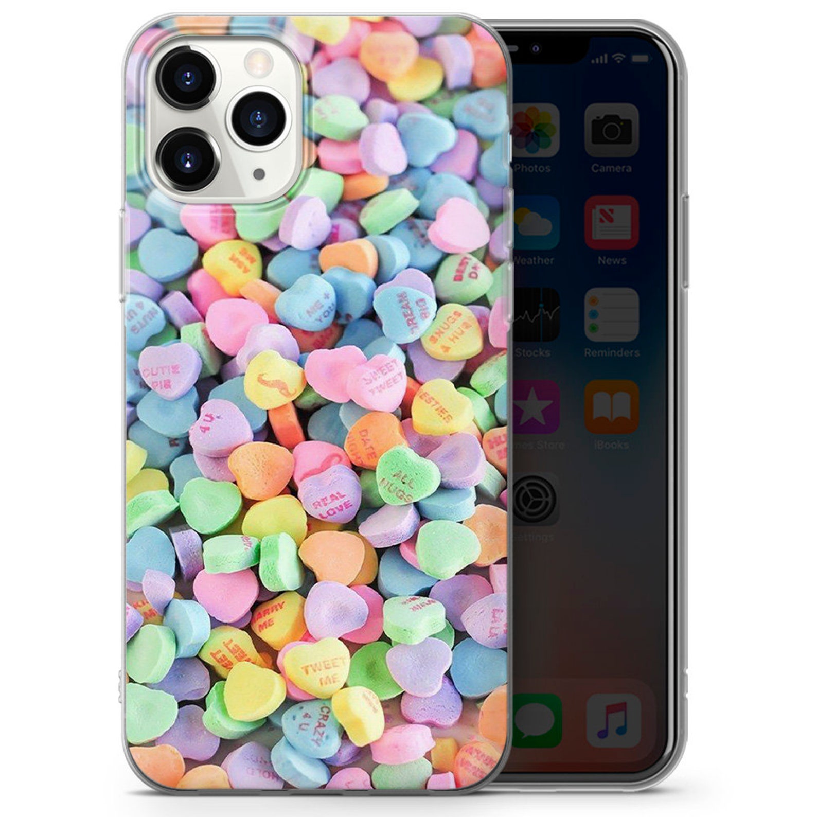 Candy Phone Case Heart Sweets Soft Gel Cover Fit for All Etsy