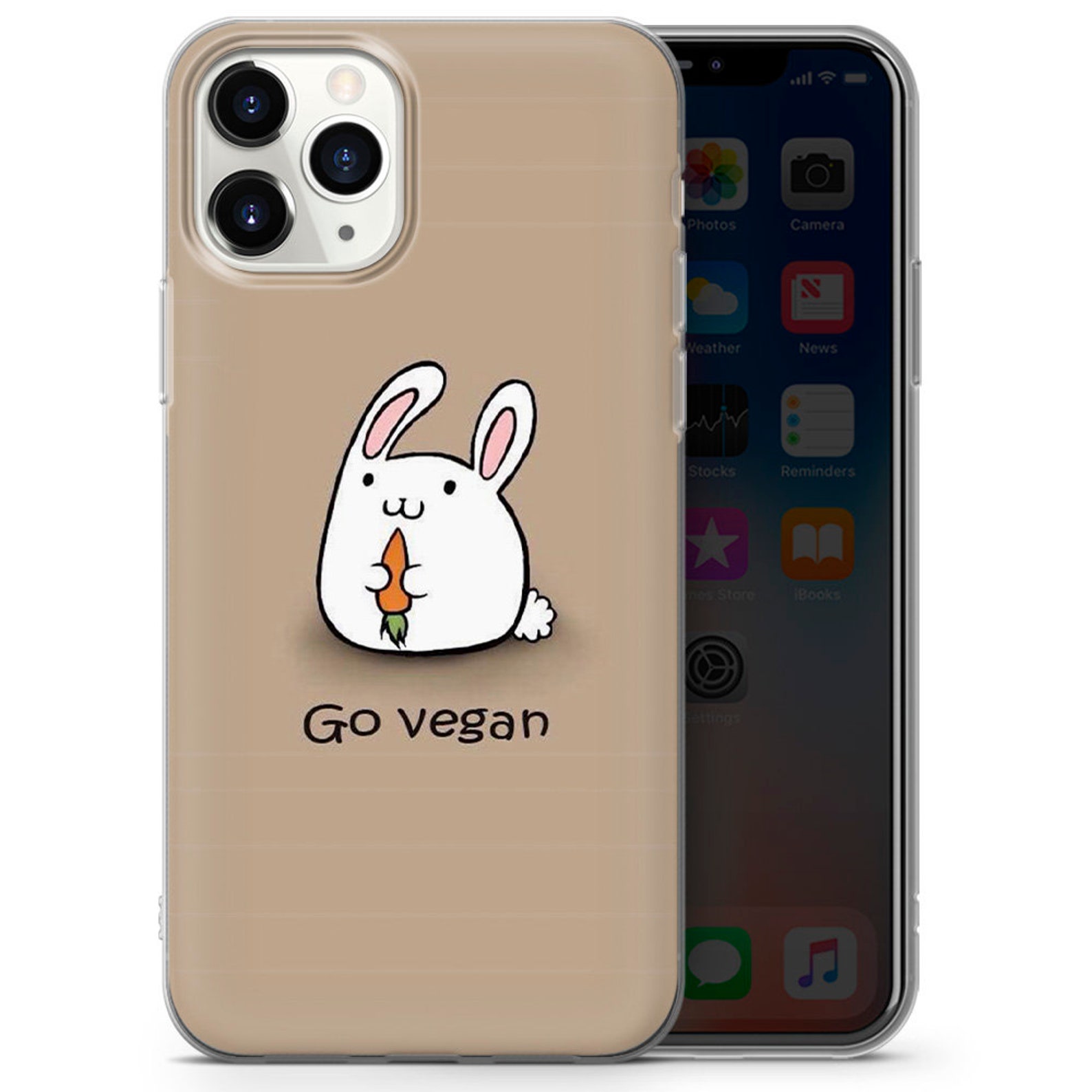 Vegan phone case go vegan vegetarie soft gel cover for all Etsy