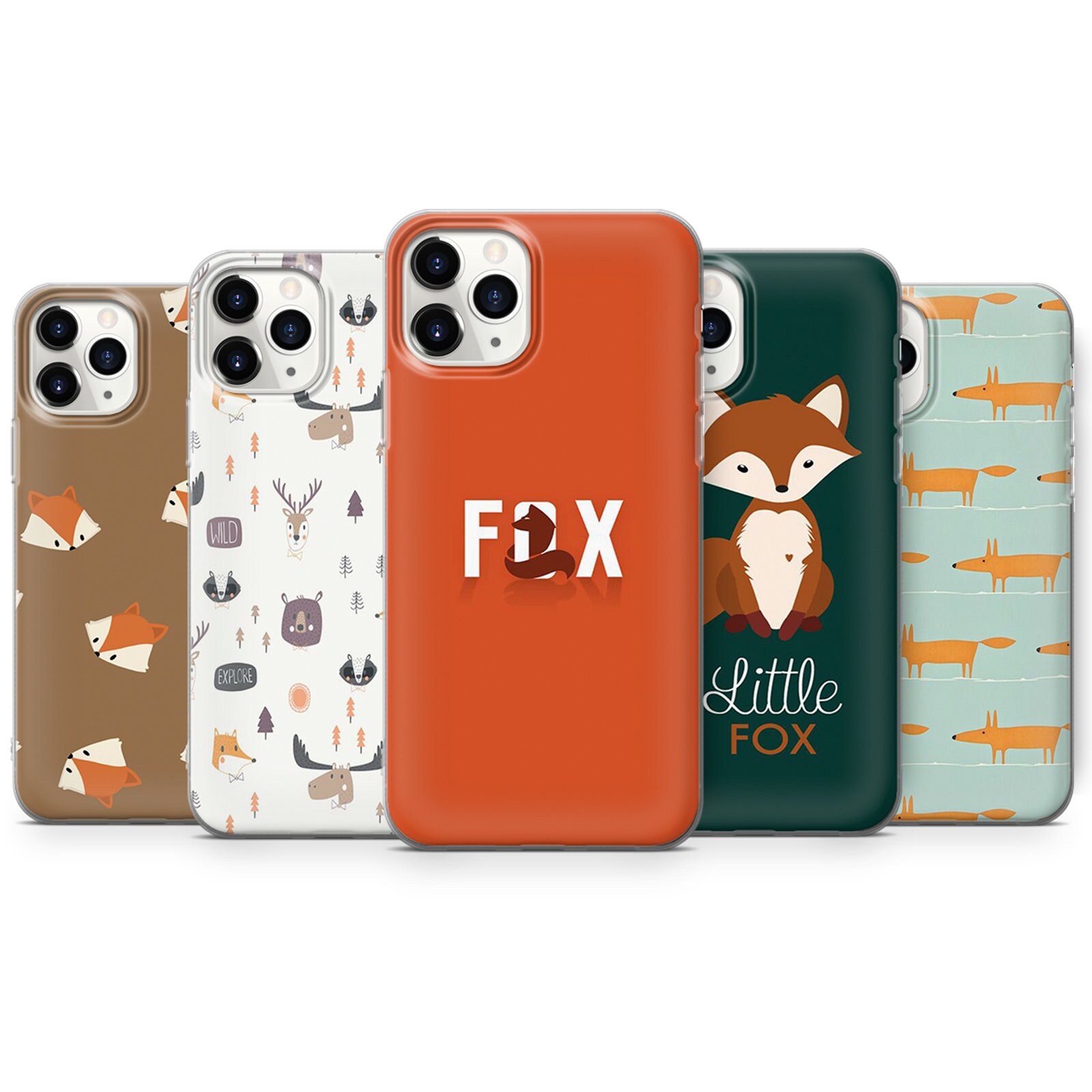 Fox phone case Animal Little fox wild forest soft gel cover for all iPhone 7 8 SE XR 11 Samsung A70 A20 S20 Huawei P30 Lite P40