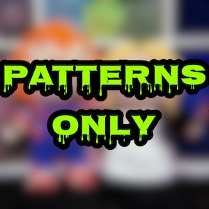 Könnte beinhalten: Grüner Text auf schwarzem Hintergrund, der "PATTERNS ONLY" lautet. Der Text hat einen tropfenden Effekt, als wäre er aus Flüssigkeit.