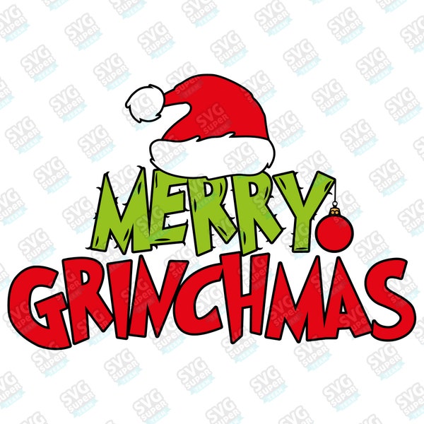 Merry Grinchmas svg, grinch print SVG, holiday funny grinch digital download file for cricut, silhouette cameo, dxf, eps