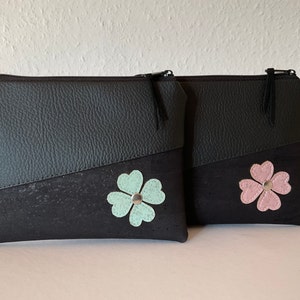 Minitasche mit Extrafach / Kunstleder / vegan /Geldbörse