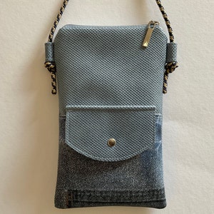 Mobile phone bag/shoulder bag with extra compartment/vegan/imitation leather