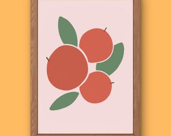 A3 / 11" x 17" poster Oranges | Colorful | Digital Download | Fruit | Kids Deco | Kids Bedroom | Kitchen Deco | Printable Gift