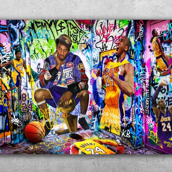 Kobe Bryant Canvas Etsy