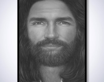 Passion Of The Christ Black & White Painting Canvas Print from Original Painting