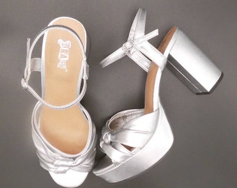brash silver heels