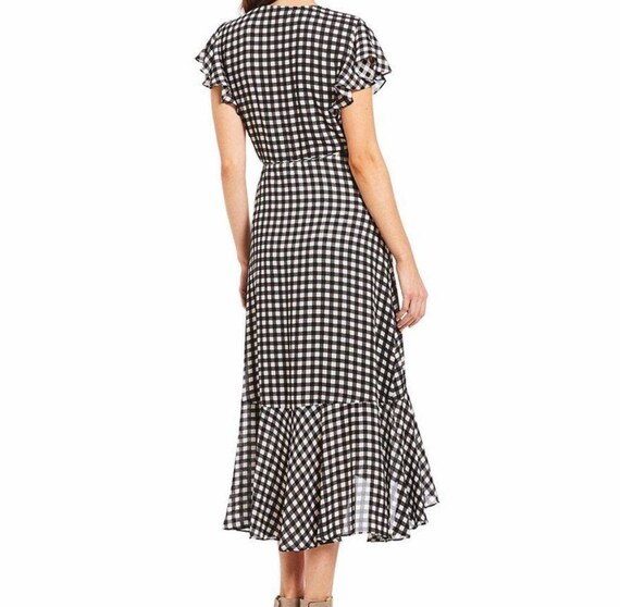 H and m checkered dress sale