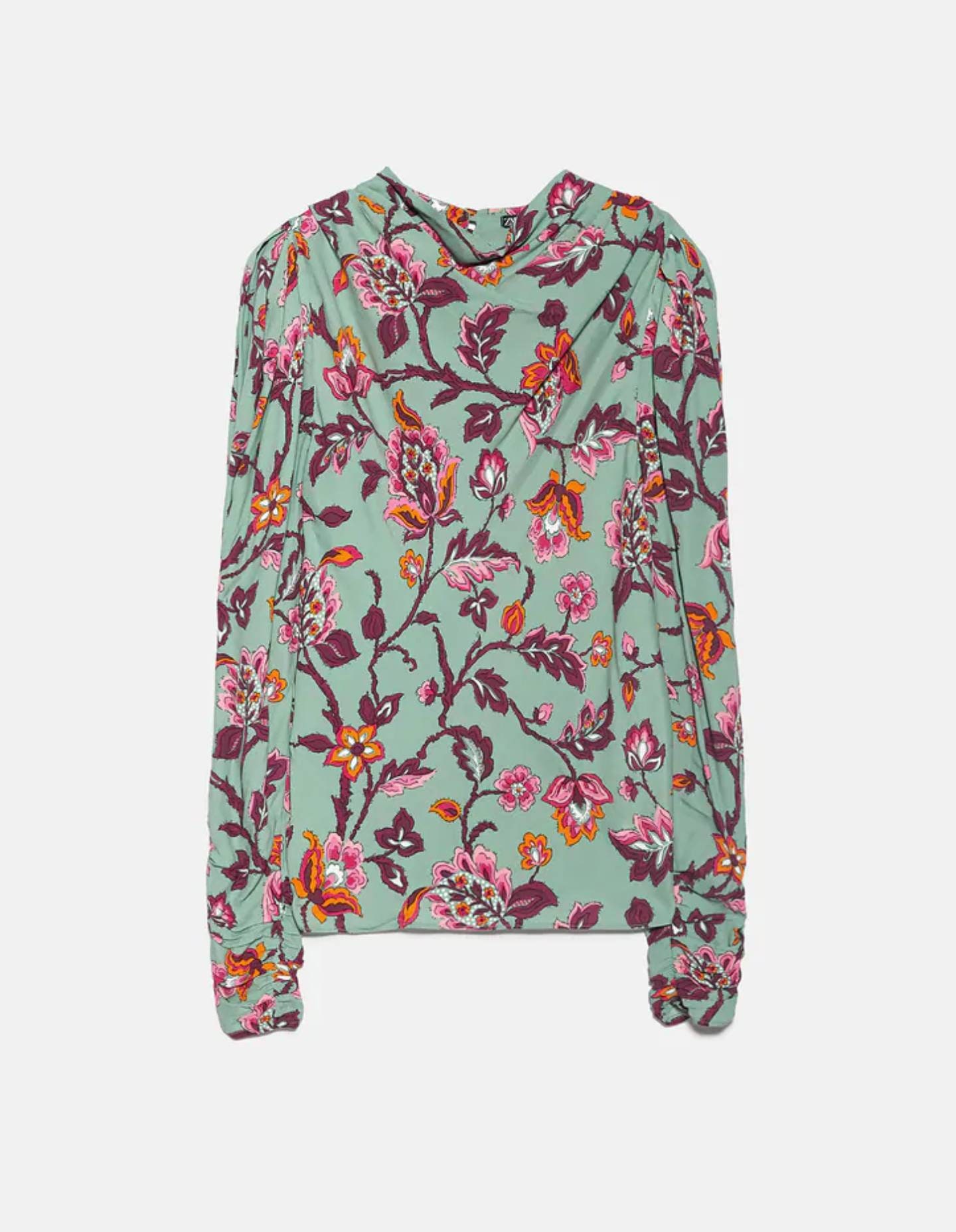Zara Vintage Style Draped Long Sleeve 