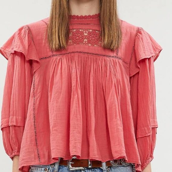 free people ruffle top