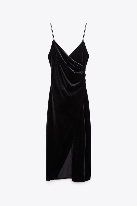 Zara velvet look clearance dress