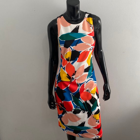 Donna Ricco 60’s Multi Colour Midi Dress Size 12 … - image 5