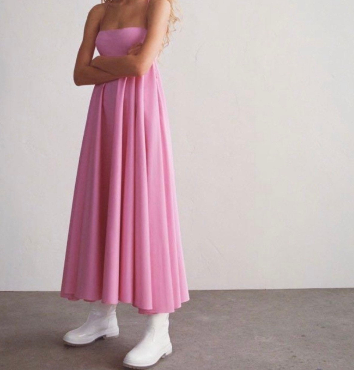 zara pink dress