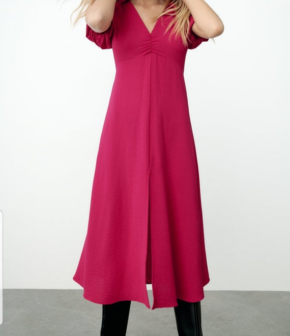 Zara bright pink shop dress