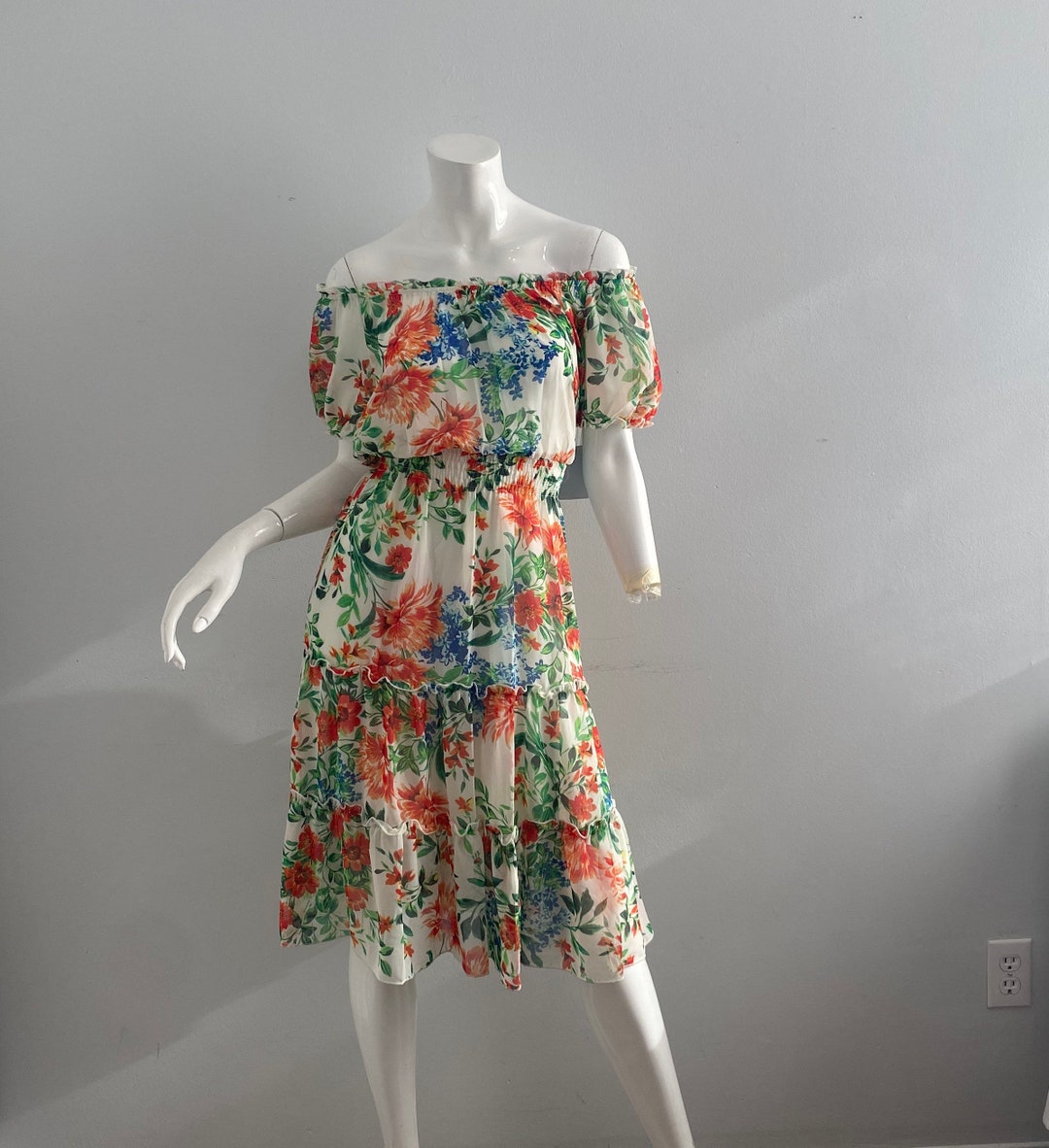 Kate-lilly 90s Style Floral Inspired Dress Size 8 - Etsy