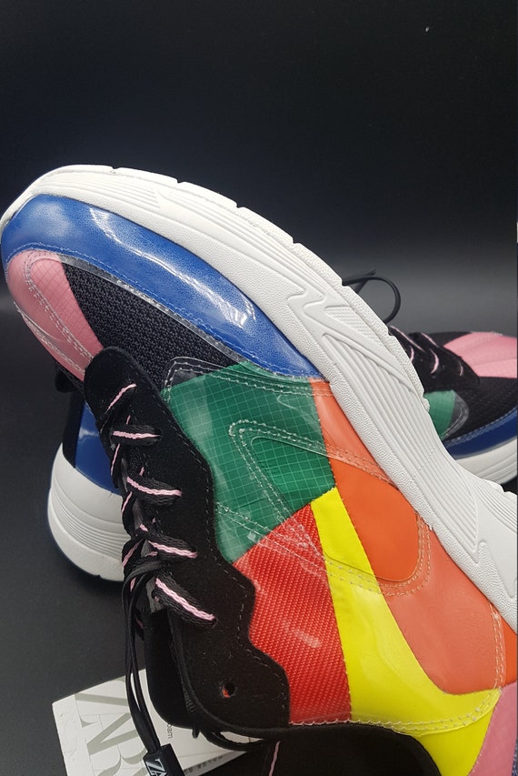 Zara 60s Vintage Platform Bright Multicoloured Sne
