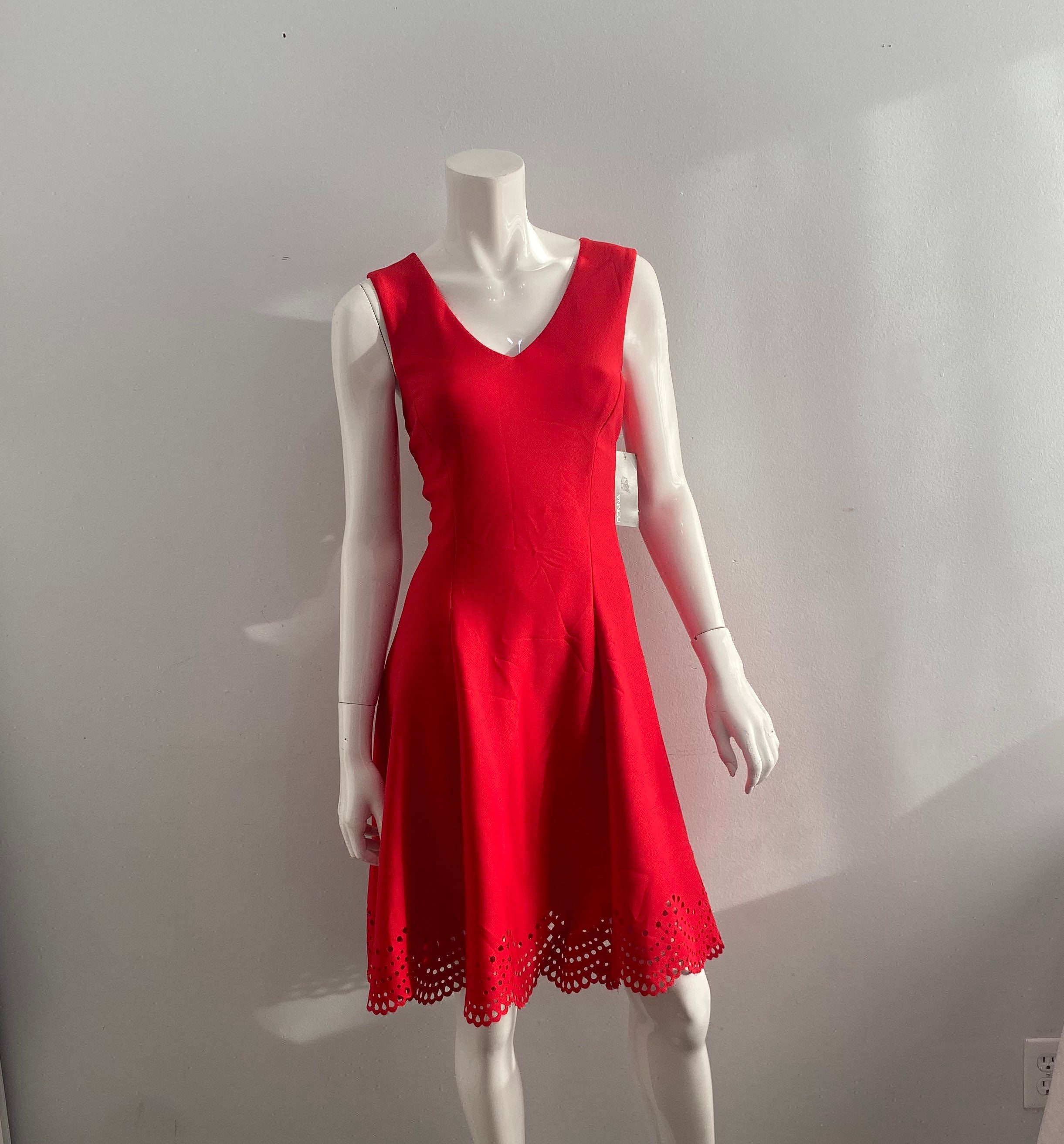 Donna Rico New York Red 90s Energized Dress Size 10 (C)