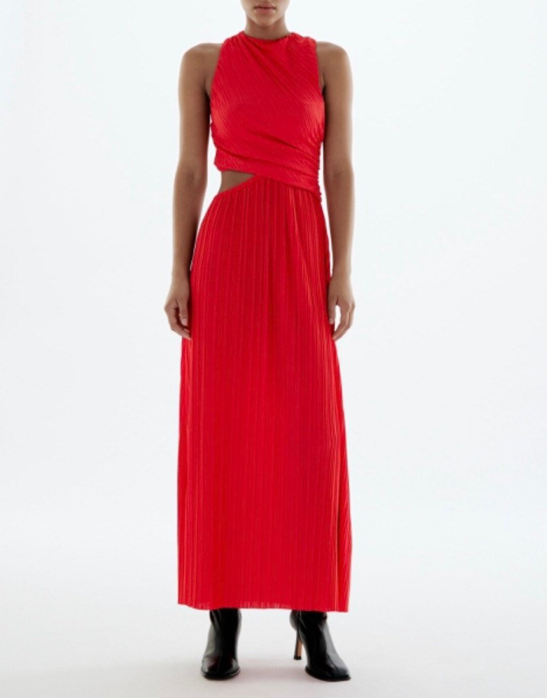 Zara Sleeveless Red Triangle Cut Maxi Dress Size L Etsy