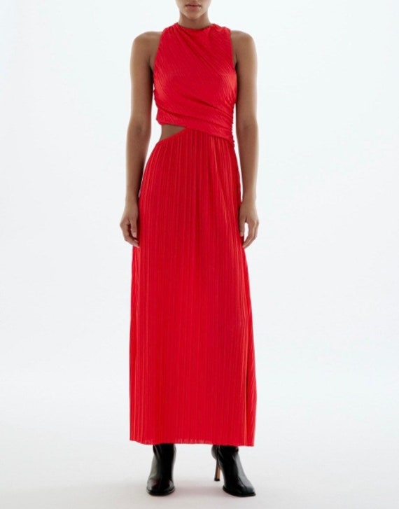 Zara Red Triangle Cut Maxi Dress Size - Etsy