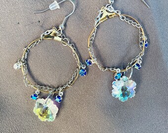 Glass Loop Drop Earrings