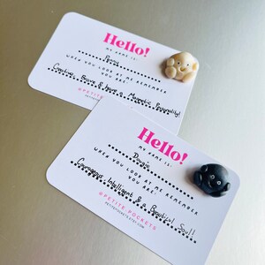 Mini guijarro de planta de arcilla polimérica, adopte una pequeña mascota de escritorio, Happy Rock en gris metálico brillante, regalo perfecto para aumentar la confianza, tarjeta personalizada gratuita