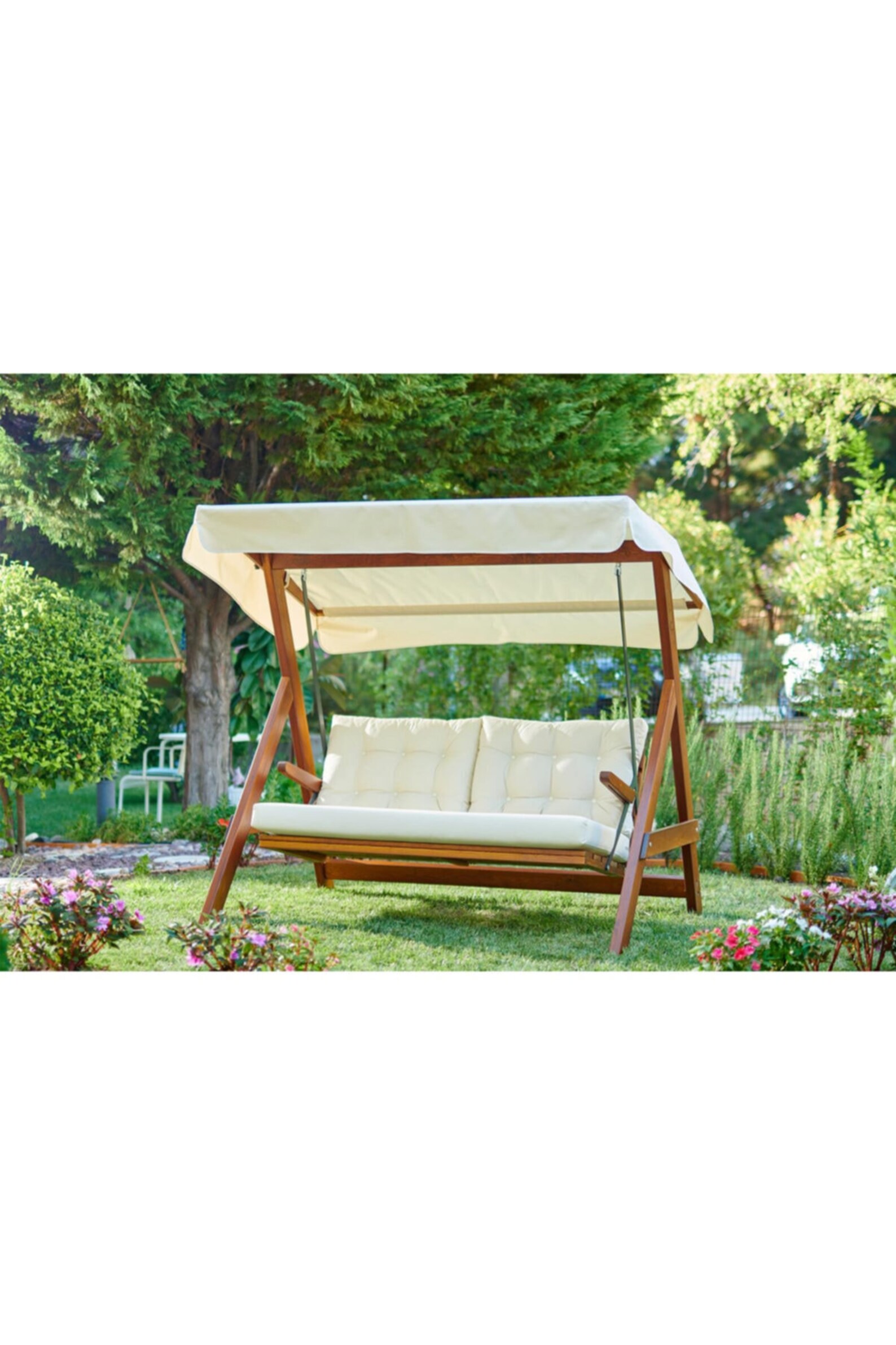 Balcony and Terrace Swing Family Wooden Swing Chair With Etsy