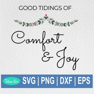 Goede tijding van comfort en vreugde SVG, boerderij kerstmis SVG, kerstrendier SVG, instant download, gesneden bestanden voor Cricut