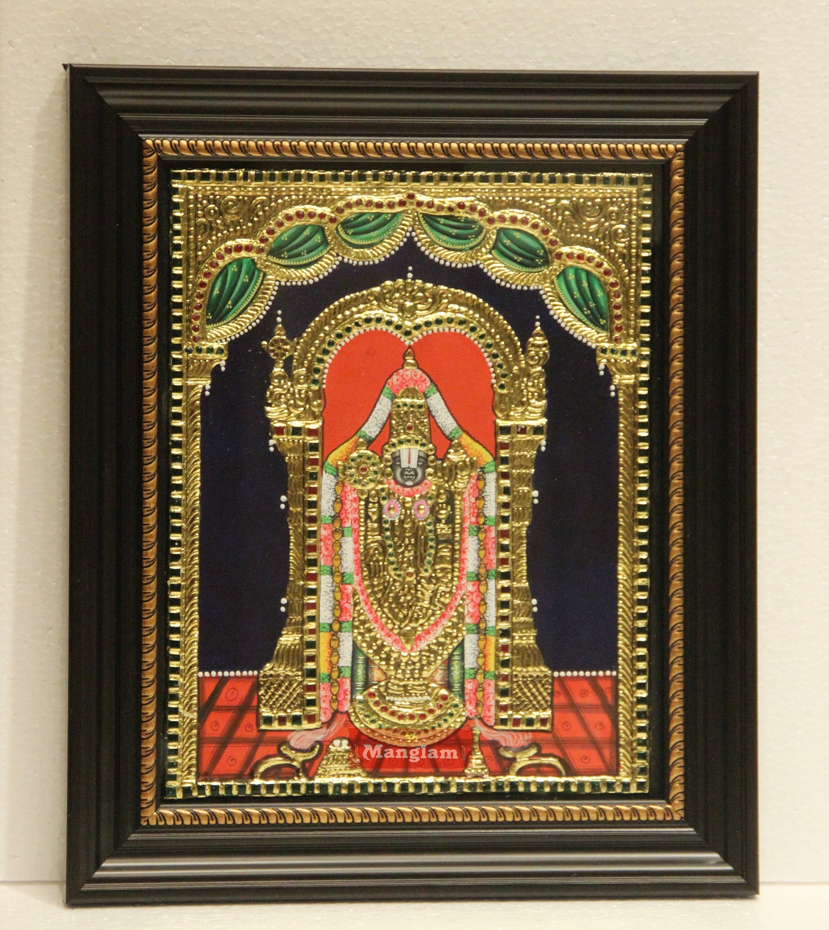 THANJAVUR PAINTING Of Tirupati Balaji pure gold foil tanjore Etsy