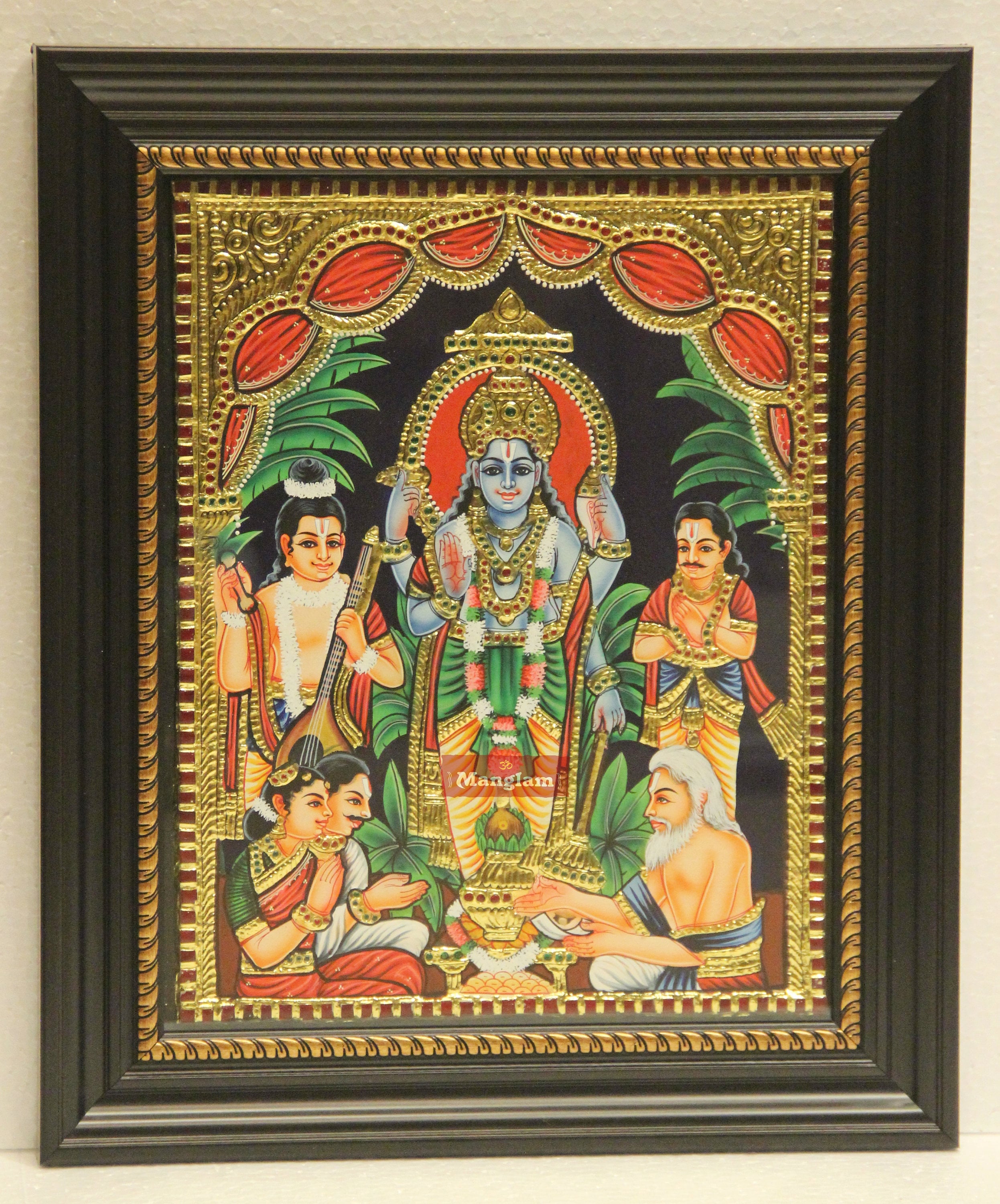 THANJAVUR PAINTING of SATYANARAYANA Swamy Gold Foil Tanjore Etsy