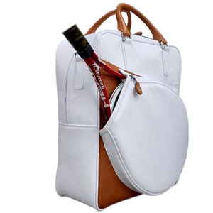 Genuine Leather Personalized Tennis Bag, Tote Tennis Bag, Women Tennis Bag