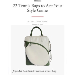Leather Handmade Woman Tote Tennis Bag By Joya image 2