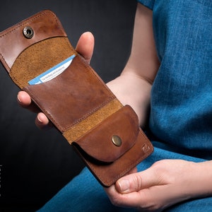 Brown leather wallet, Card holder