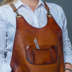 Leather apron for women, Tool apron image 2