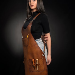 Leather apron for women